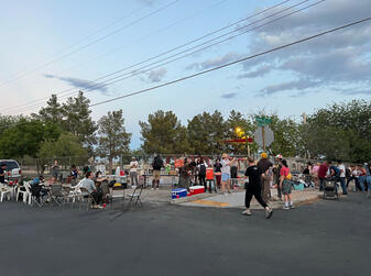 Wide angle shot of distro site.