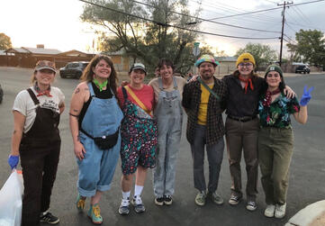 Volunteers posing for a photo during distro.